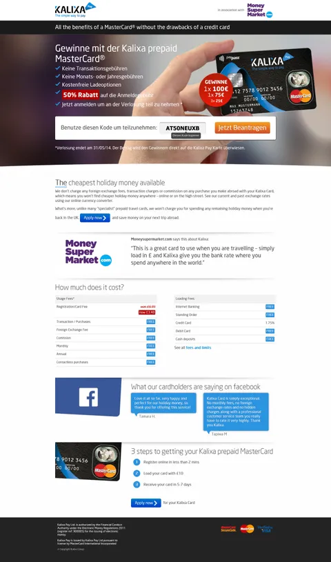 Money supermarket German translation