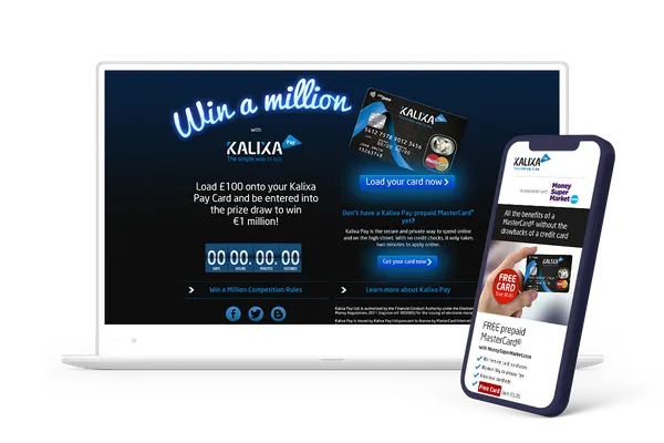 Laptop and iPhone image showing Kalixa website