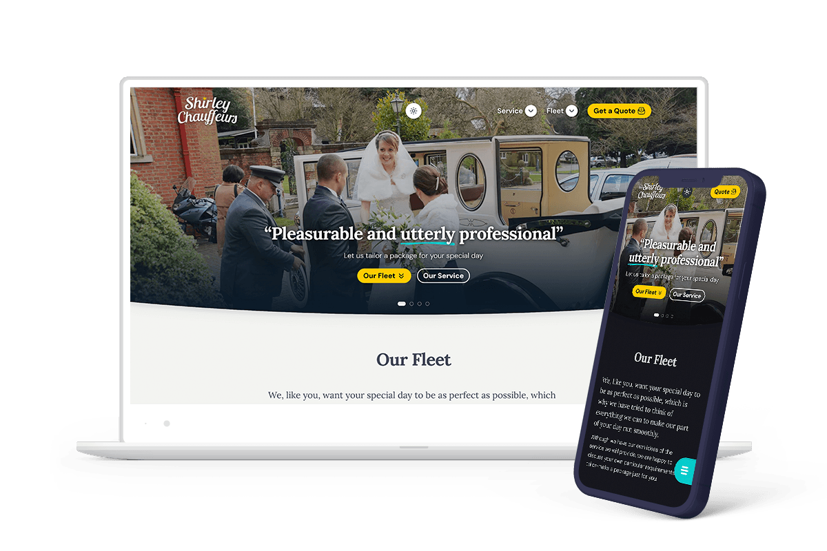 Shirley Chauffeurs responsive site