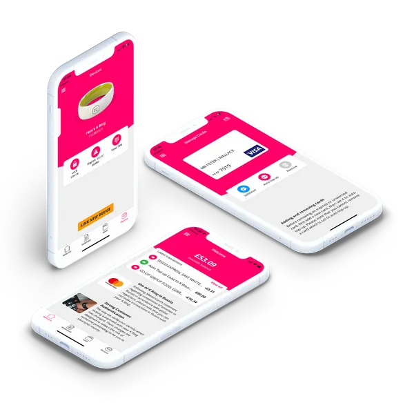 iPhones with mykring app in use