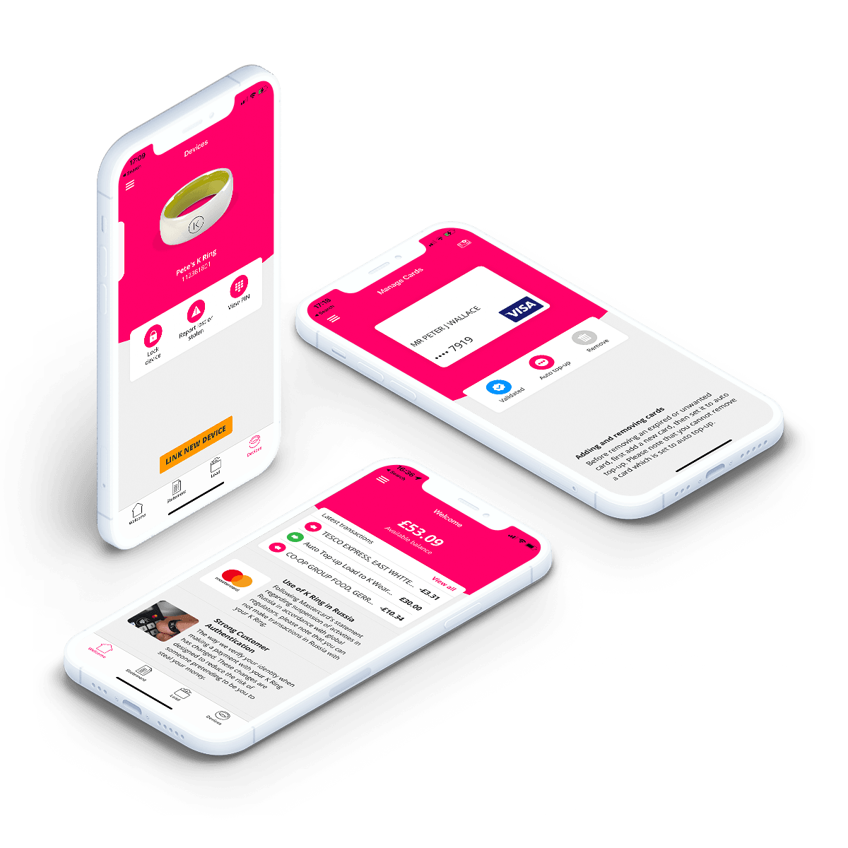 K Ring app in action