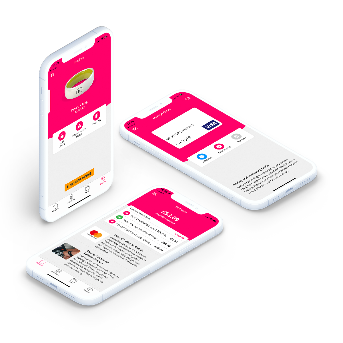 K Ring app in action