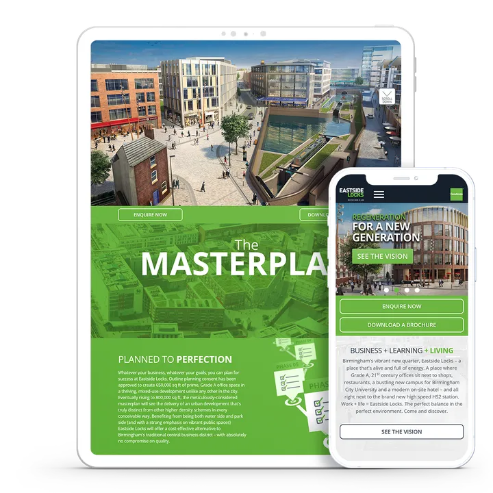 Laptop and iPhone image showing Eastside Locks website