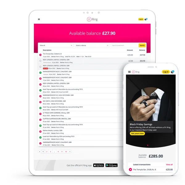 K Ring app in action
