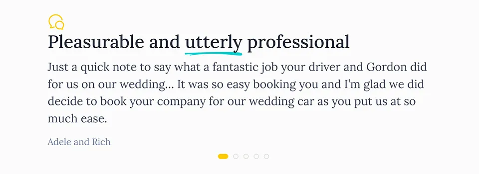 Sample customer quote